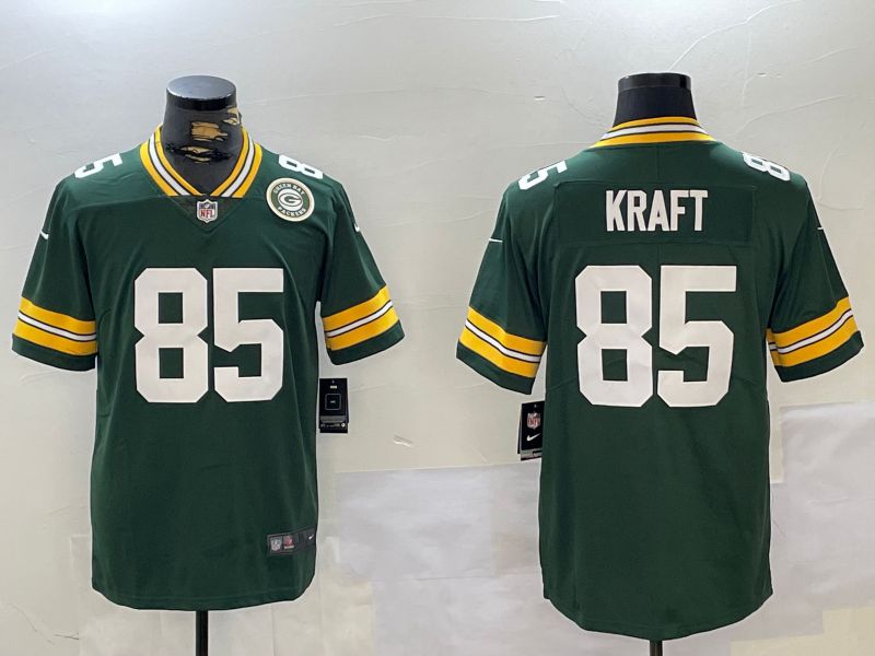 Men Green Bay Packers #85 Kraft Green 2024 Nike Vapor Limited NFL Jersey style 1->green bay packers->NFL Jersey